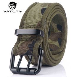 Official Authentic 3 8cm Canvas Belt For Men Hard Alloy Buckle High Quality Natural Canvas Outdoor Work Belt Hiking Accessories H220427 293w