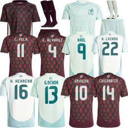 Mexico 2024 Copa America RAUL CHICHARITO high quality Soccer Jerseys 2024 LOZANO DOS SANTOS 24 25 H.LOZANO Men Kids Football Shirts Uniforms Fans