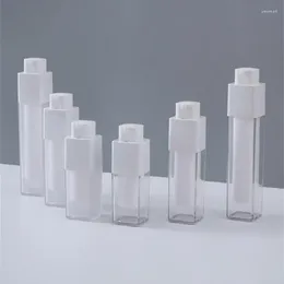 Storage Bottles 15ml 30ml 50ml Airless Pump Cosmetic Container Frosted Double-layer Thickened Square Lotion Empty Bottle