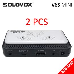 Receivers SOLOVOX V6S Mini HD DVB S2 Satellite TV Receiver 2P Support M3U Xtream Stalkmac Decoder RJ45 USB WiFi PowerVU H.265 CAMD STB