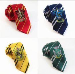 Harries potte School party Necktie 4 College Ties Cartoon Badge Slytherin Ravenclaw Costume Accessory Children adult festival Tie 6341096