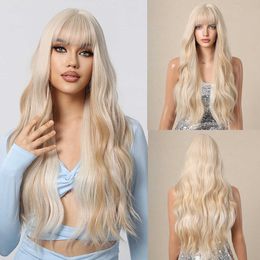 Qi Liu Hai Bai Jin Barbie Wind Big Wave Long Curly Hair Fluffy Face Repair Wig Full Head Set