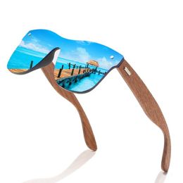 Sunglasses Natural Wood Stylish Colourful Frameless One Body Polarised Men women Rimless Original K356 Gafas De Sol 231U