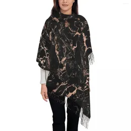 Scarves Unisex Scarf Outdoor Black Marble Head With Tassel Stylish Modern Print Luxury 2024 Shawls And Wrap Winter Bandana
