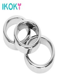 IKOKY Metal Cock Rings Penis Ring Penis Enlargerment Delay Ejaculation Adult Product Sex Toys for Men Stainless Steel Erotic q17076978665