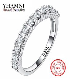 YHAMNI Fashion Solid Silver Rings Set CZ Diamond Wedding Rings For Women Pure 925 Sterling Silver Ring Jewellery R1447635151