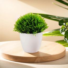 Decorative Flowers Artificial Plants Phoenix Potted Simulation Grass Ball For Home Living Room Decor Festival Party Office Ornaments Bedroom