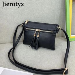 Evening Bags JIEROTYX Women's Lightweight Multi Compartment Wristlet Clutch Wallet Crossbody Bag With Tassel Handbags And Purse Zipper