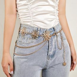 Belts Minimalist And Versatile Waist Chain Dress For Women With Layered Waistband Vintage Metal Belt