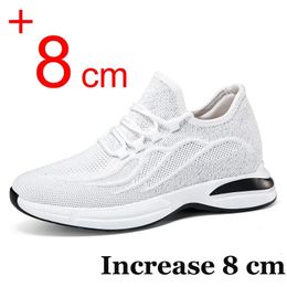 Мужчины повседневные кроссовки лифта обувь летняя сетчатая сетка дышащее усиление для 6 -сантиметрового досуга.