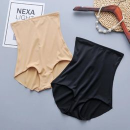 Women's Shapers High Waist Corset Postpartum Abdominal Panties Ice Silk Seamless Thin Section Slimming BuLifting Binding Body Shaper Pants