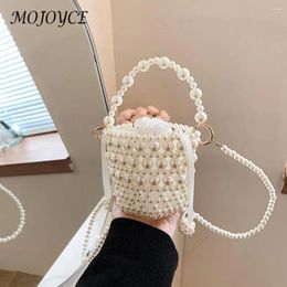Totes Pearl Handle Women Handbags Fashion Mini Elegant Party Purse Casual Hand Beading Cute Holiday Gift Shopping Travel