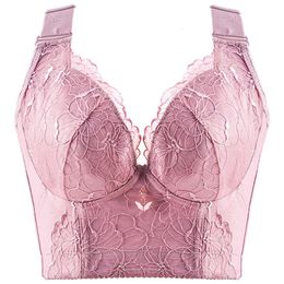 Reggiseno in pizzo Plus size senza spalline senza spinga senza spinga senza imbottitura 240430