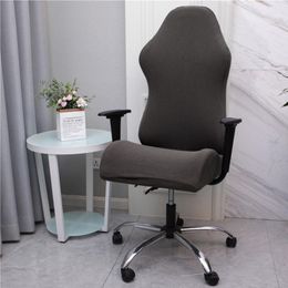 Fleece Game Chair Cover Spandex Chair Cover Elastic Seat for Computer Office Seat Protector Dinning Slipcover1 257P