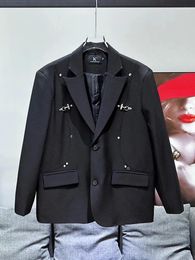 Men's Jackets M04216 Fashion Coats & 2024 Runway Luxury European Design Party Style