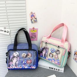 Evening Bags Japanese High School Girls JK Handbag Female Transparent Bag Nylon Crossbody Uniform Secondary Yuan Cartoon Shoulder