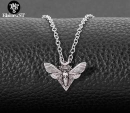 whole Death Head Butterfly Necklace Moth Mini Cute Pendant Neckalce For Women Pagan with card men Jewellery gift61541767366161