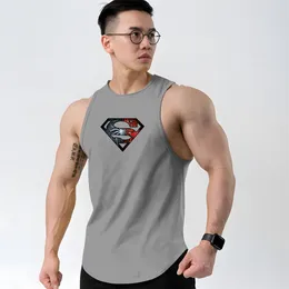 Men's Tank Tops Men Gym Sleeveless T Shirt Sportswear Basketball Jogging Quick-drying Summer Fitness Vest Printed Singlets Clothes