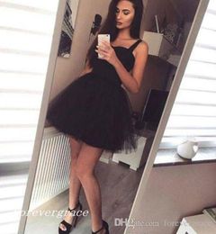 2019 Cheap Stylish A Line Homecoming Dress Spaghetti Strap Mini Short Juniors Sweet 15 Graduation Cocktail Party Dress Plus Size C7635379