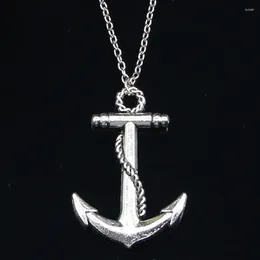 Chains 20pcs Fashion Necklace 44x30mm Anchor Sea Pendants Short Long Women Men Colar Gift Jewellery Choker