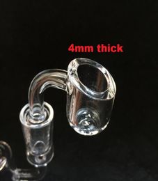 100 true 4mm Quartz Nail Accessories Domeless buckets banger Quartz Nail 14mm male joint 45 90 degree for water pipe3910179