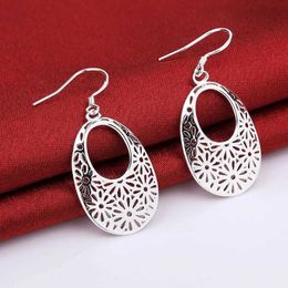 Dangle Chandelier JewelryTop store 925 Sterling silver Earring pretty nice fashion beautiful charms for women Jewellery cute wedding gift H240504