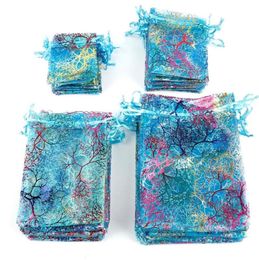 Colourful Organza Bags Jewellery Packaging Bags Wedding Favour 7x9cm 9x12cm 10x15cm Gift Bags Drawstring Pouches christmas gift bag pr3904416