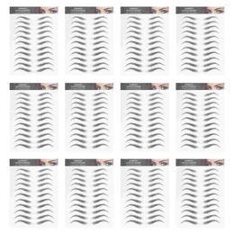 Makeup Brushes 12 Sheets Waterproof Eyebrow Water Proof Stickers Imitation Fake Tool Transfer Man