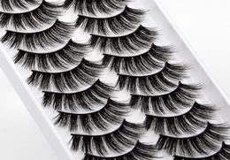 Whole 10Pairs 3D Lashes Natural Long Vegan Lash Dramatic False Eyelashes Faux Cils Makeup Fake Eyelash Extension maquiagem5710517