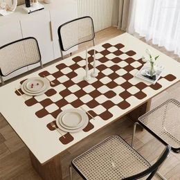 Table Cloth Fashion Chessboard Grid Cushion PVC Coffee Simple Tabale Tn 33MJZMSTB01