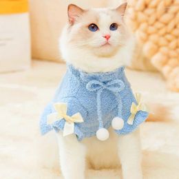 Dog Apparel Winter Pet Clothes Warm Sweater Cute Solid Puppy Pullovers Fashion Cat Sweatshirt Soft Outfits Chihuahua