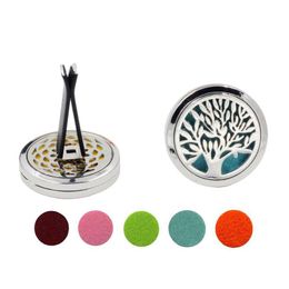 Essential Oils Diffusers New Design Car Air Freshener Aromatherapy Oil Diffuser Locket With Vent Clip 5 Felt Pads Drop Delivery Home G Dhrtx