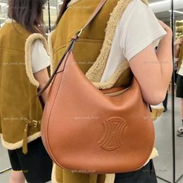 Top Quality HELOISE Hobo TRIOMPHES Leather Shoulder Bag Luxury Handbag Women Crobody Tote Fahion 10a Deigner Bag Men Cleo Clutch Pochette Travel Hop 723