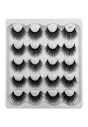 10 pairs dramatic faux mink eyelashes messy fluffy false eyelash extension natural long 3d lashes book cilios4618009