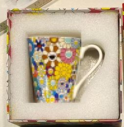 Designer Cartoon Ceramic Mug Creative Sunflower Cartoon Niche Coffee Breakfast Cup Household Water Cup