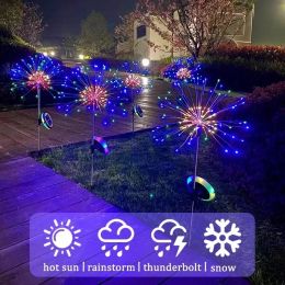 Decorations LED Solar Power Firework Lights Garden Decoration Fairy Lights Waterproof Outdoor Dandelion Lawn Lamp for Patio Garden Decor