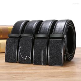 Belts Men Automatic Men's Wide Leather Belt Direct Supply Black Genuine