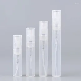 Storage Bottles 5Pcs Clear Snap-on Plastic Perfume Spray Cosmetics Small Sample Pots Nebulizer 2ml 3ml 4ml 5ml Travel Atomizer Container