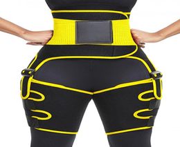 Women Neoprene Slimming Belt Sweat Body Leg Shaper 3in1 High Waist Trainer Belt Thigh Trimmer Body Shaper5485619