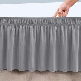 Bed Skirt Cotton Universal Fit With Easy-to-put-on Elastic Valance Ruffle Fitted Premium