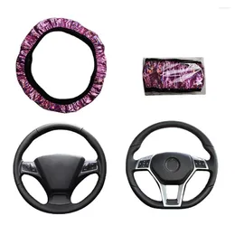 Steering Wheel Covers Car Cover Laser PU Leather Stamping Luxury Crystal Rhinestone Covered Steering-Wheel Accessories
