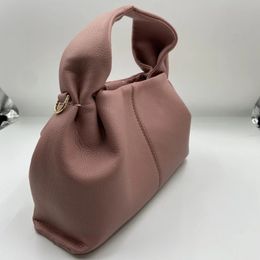 Cloud Bags for Women with French Luxury Brand Genuine Leather Cowhide Simple Dumpling Shape Shoulder Handbag 240420