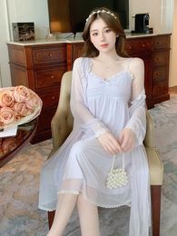 Party Dresses 2024 Style Nightdress Women's Summer Lace Sexy High Net Padded Nightgown Casual Vestidos Para Mujer Women Dress