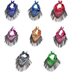 Scarves Woman Tassels Scarf Hiphop Square Bandana For Street Pography