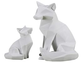 Origami Fox Statue Abstract Geometry Animals Resin Craftwork Living Room Porch Home Decorations L28653840081