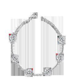 925 Sterling Silver Moissanite Wedding Bracelet Fine Jewellery Drop7856855