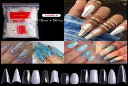 quality 36 styles 500pcspack Natural Clear False Acrylic Nail Tips FullHalf Cover Tips French Sharp Coffin Ballerina Fake Nails 5196697