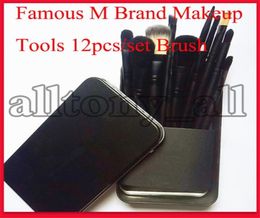Famous M Brand Makeup Tools 12 Pcs Makeup Brushes Set Kit Travel Beauty Professional Foundation eyeshadow Cosmetics Makeup Brush2560421