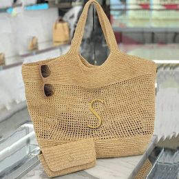 Fashion Rive Gauche Raffias beach bag Designer Straw weave handbag purses shoulder shop Bags mens womens Luxury tote vacation travel crossbody clutch basket bags