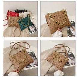 Evening Bags Women's Luxury Niche Design Unique Woven Shoulder Bag Shopping Travel Party Fashion Crossbody Large Chain Handbag